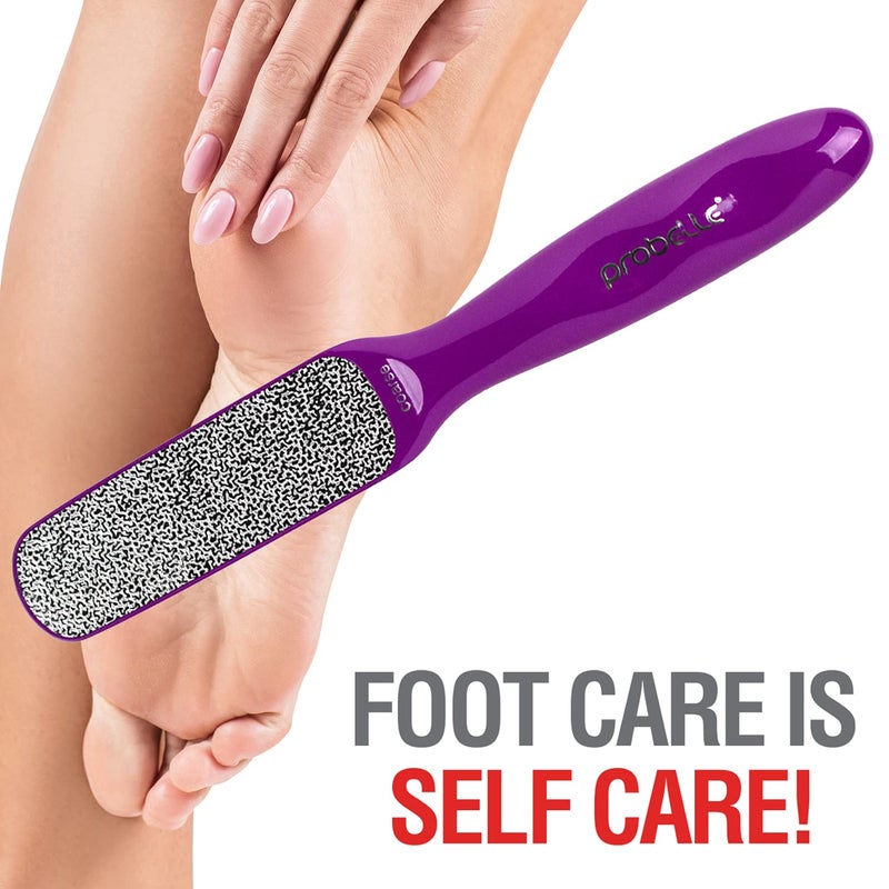 Probelle Double Sided Multidirectional Nickel Foot File Callus Remover - Immediately Reduces calluses and Corns to Powder for Instant Results  Safe Tool (Purple) - Image 5